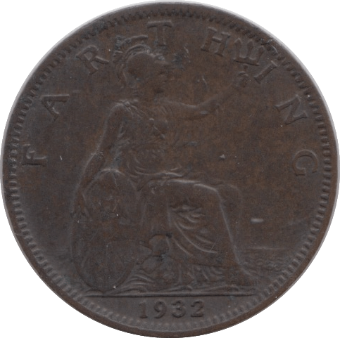 1932 FARTHING ( GVF ) - Farthing - Cambridgeshire Coins