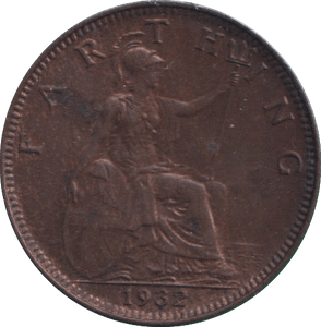 1932 FARTHING ( GVF ) - FARTHING - Cambridgeshire Coins