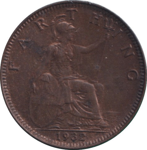 1932 FARTHING ( GVF ) - FARTHING - Cambridgeshire Coins