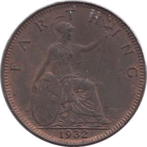 1932 FARTHING ( UNC ) - Farthing - Cambridgeshire Coins