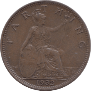 1932 FARTHING ( UNC ) - Farthing - Cambridgeshire Coins