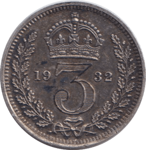 1932 MAUNDY THREEPENCE ( EF ) - MAUNDY THREEPENCE - Cambridgeshire Coins