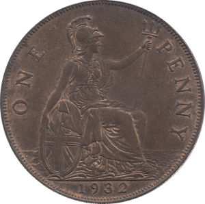 1932 PENNY ( AUNC ) - PENNY - Cambridgeshire Coins