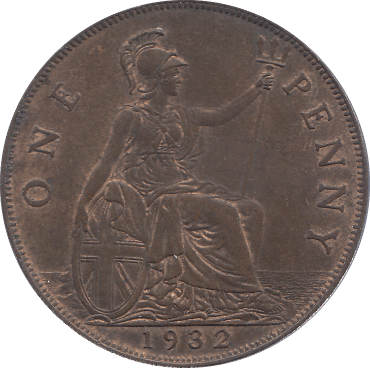 1932 PENNY ( AUNC ) - PENNY - Cambridgeshire Coins