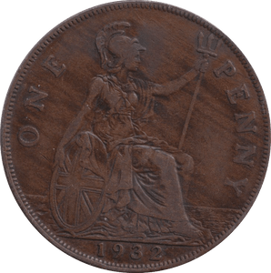 1932 PENNY ( VF ) - PENNY - Cambridgeshire Coins
