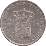 1932 SILVER 2 1/2 GULDEN NETHERLANDS - SILVER WORLD COINS - Cambridgeshire Coins