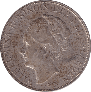 1932 SILVER 2 1/2 GULDEN NETHERLANDS - SILVER WORLD COINS - Cambridgeshire Coins