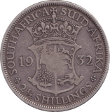 1932 SILVER 2 1/2 SHILLING SOUTH AFRICA - SILVER WORLD COINS - Cambridgeshire Coins