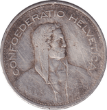 1932 SILVER 5 FRANCS SWITZERLAND - WORLD COINS - Cambridgeshire Coins