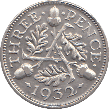 1932 SILVER THREEPENCE ( EF ) - THREEPENCE - Cambridgeshire Coins