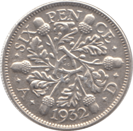 1932 SIXPENCE ( AUNC ) - Sixpence - Cambridgeshire Coins