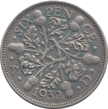 1932 SIXPENCE ( EF ) - WORLD COINS - Cambridgeshire Coins