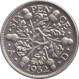 1932 SIXPENCE ( GF ) - SIXPENCE - Cambridgeshire Coins