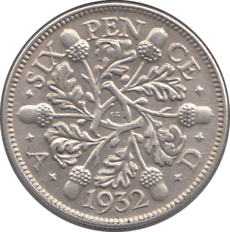 1932 SIXPENCE ( GVF ) - SIXPENCE - Cambridgeshire Coins