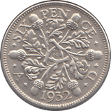 1932 SIXPENCE ( GVF ) - SIXPENCE - Cambridgeshire Coins
