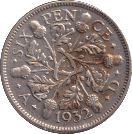 1932 SIXPENCE ( VF ) - SIXPENCE - Cambridgeshire Coins