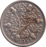 1932 SIXPENCE ( VF ) - SIXPENCE - Cambridgeshire Coins