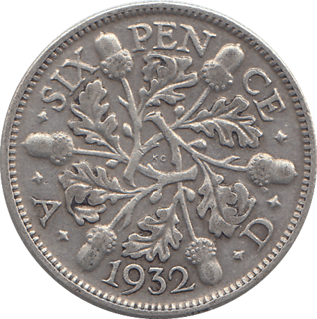 1932 SIXPENCE (VF) - WORLD COINS - Cambridgeshire Coins