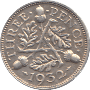 1932 THREEPENCE ( EF ) - THREEPENCE - Cambridgeshire Coins