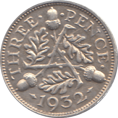 1932 THREEPENCE ( EF ) - THREEPENCE - Cambridgeshire Coins
