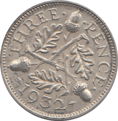 1932 THREEPENCE ( EF ) - WORLD COINS - Cambridgeshire Coins