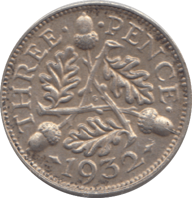 1932 THREEPENCE ( GVF ) - THREEPENCE - Cambridgeshire Coins