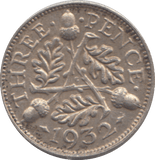 1932 THREEPENCE ( GVF ) - THREEPENCE - Cambridgeshire Coins