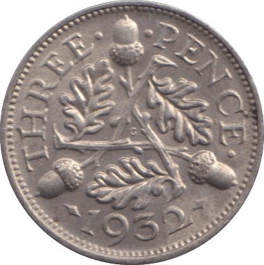 1932 THREEPENCE ( UNC ) - THREEPENCE - Cambridgeshire Coins