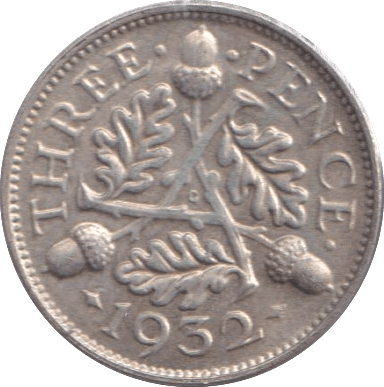 1932 THREEPENCE ( UNC ) - Threepence - Cambridgeshire Coins
