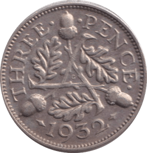 1932 THREEPENCE ( VF ) - THREEPENCE - Cambridgeshire Coins