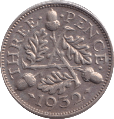 1932 THREEPENCE ( VF ) - THREEPENCE - Cambridgeshire Coins