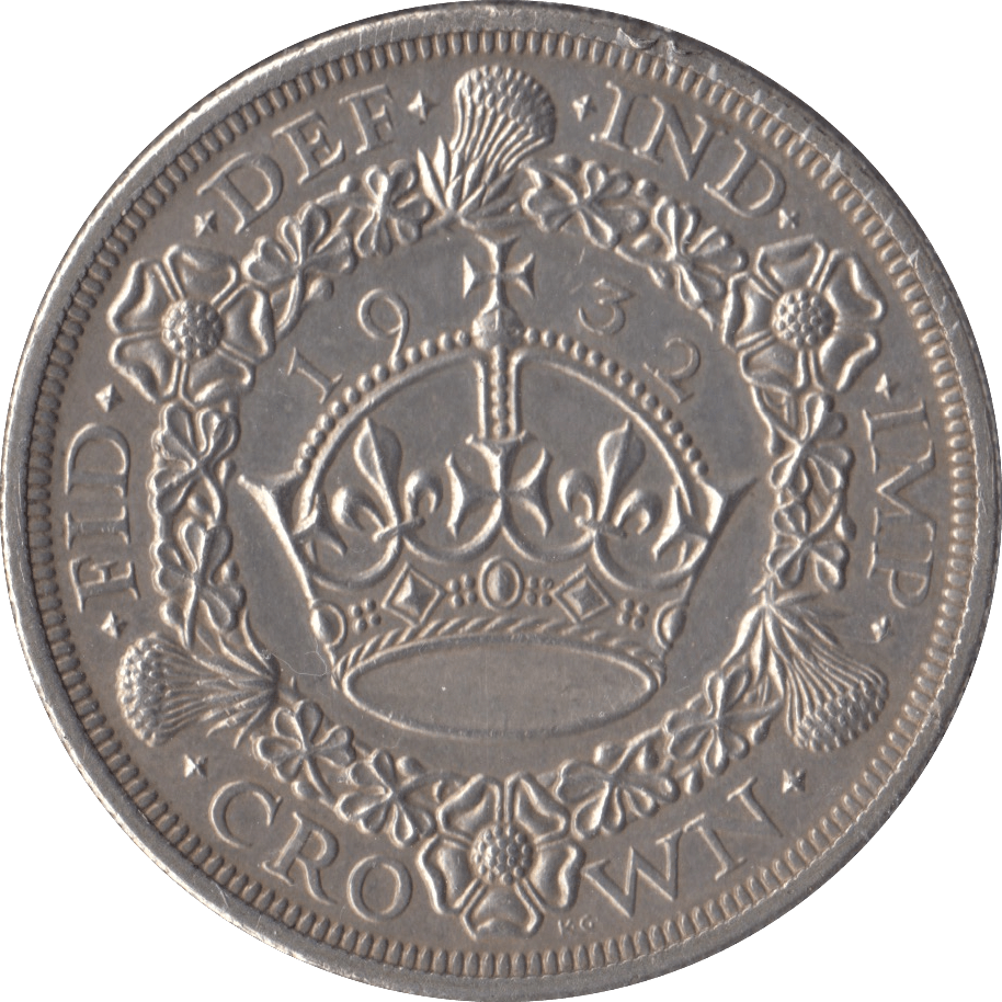 1932 WREATH CROWN ( EF ) - Crown - Cambridgeshire Coins