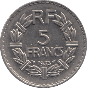 1933 5 FRANCS FRANCE - WORLD COINS - Cambridgeshire Coins