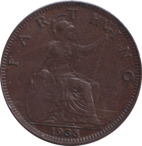1933 FARTHING ( GVF ) - FARTHING - Cambridgeshire Coins