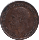 1933 FARTHING ( GVF ) - FARTHING - Cambridgeshire Coins
