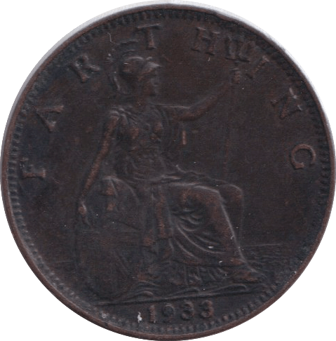 1933 FARTHING ( GVF ) - FARTHING - Cambridgeshire Coins
