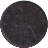 1933 FARTHING ( GVF ) - FARTHING - Cambridgeshire Coins