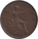 1933 FARTHING ( UNC ) - FARTHING - Cambridgeshire Coins