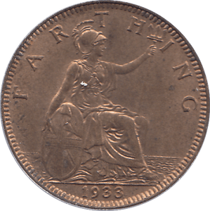 1933 FARTHING ( UNC ) - FARTHING - Cambridgeshire Coins