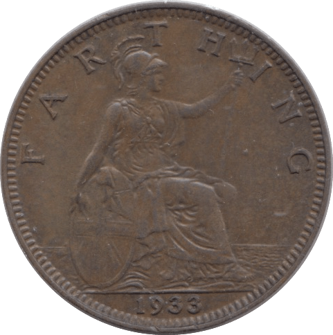 1933 FARTHING ( UNC ) - Farthing - Cambridgeshire Coins