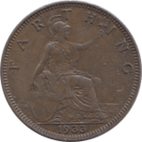 1933 FARTHING ( UNC ) - Farthing - Cambridgeshire Coins