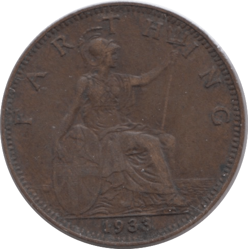 1933 FARTHING ( VF ) - Farthing - Cambridgeshire Coins