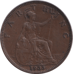 1933 FARTHING ( VF ) - FARTHING - Cambridgeshire Coins