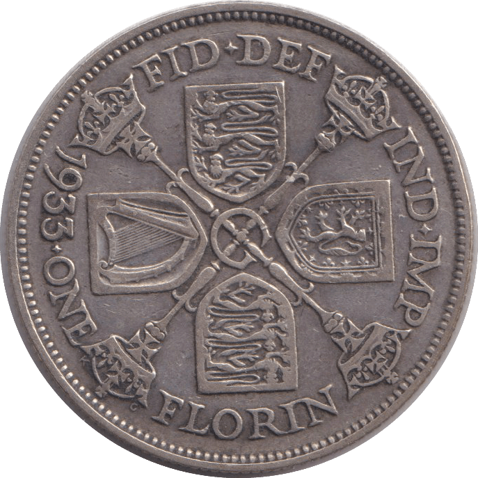 1933 FLORIN ( VF ) - FLORIN - Cambridgeshire Coins