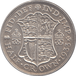 1933 HALFCROWN ( EF ) - HALFCROWN - Cambridgeshire Coins