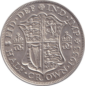1933 HALFCROWN ( UNC ) - HALFCROWN - Cambridgeshire Coins