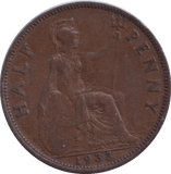 1933 HALFPENNY ( FINE ) - HALFPENNY - Cambridgeshire Coins