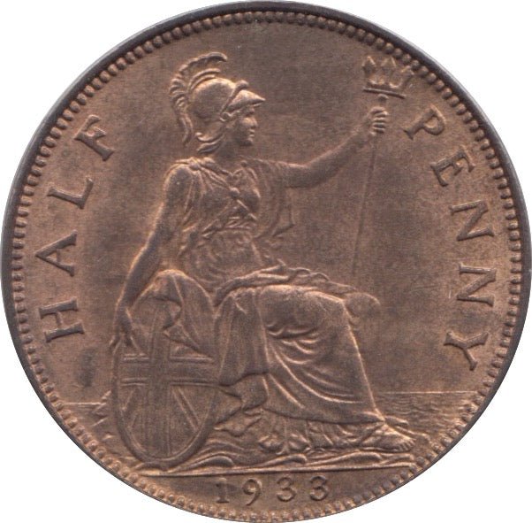 1933 HALFPENNY - WORLD COINS - Cambridgeshire Coins