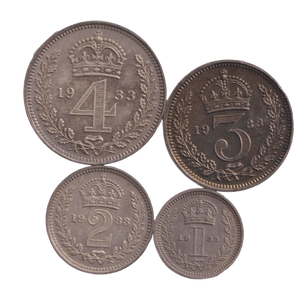 1933 MAUNDY SET GEORGE V - Maundy Set - Cambridgeshire Coins