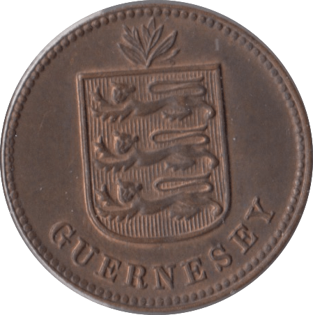 1933 ONE DOUBLE GUERNSEY - WORLD COINS - Cambridgeshire Coins